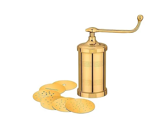Konquer TimeS KTS Pure Brass Sev Sancha Machine with Free 6 Different Jali for Making Different Types of Sevaiya
